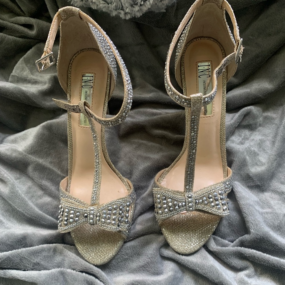 I.N.C International Concepts Sparkle Open Toes Heeled Sandals